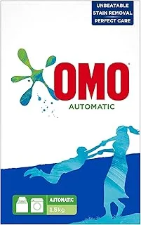 Omo Automatic Antibacterial Powder Laundry Detergent, for 100% effective stain removal, 1.5Kg