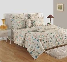 Swayam Caramel Collection Double Bib Duvet Set, Multi-Colour, 250 X 220 Cm, Bibd13010