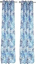 Divine Casa Printed Door Curtain (Blue) 119 X 215 Cm