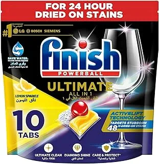 Finish Quantum Ultimate Dishwasher Tablets, Lemon, 10 Tabs