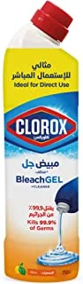 Clorox Bleach Gel and Cleaner, 750ml, Citrus Purity, Kills 99.9 Percent of Germs, Thick Gel Formula