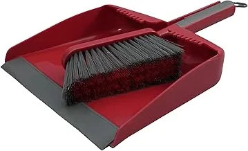 HomePro Dust Pan & Brush Set With Durable Bristles & Angled Tips Broom Set Make Cleaning Effortless Perfect for Home or Office Use