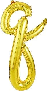 The Party Popper Script Letter 'Q' Foil Balloon, Gold¬†