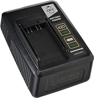 Karcher 24450320 Fast 18V Battery Charger, Black, 2,5 y 5,0 Ah