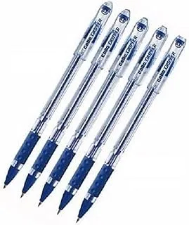 HAPPYMAA Cello Gripper Ball Pen, Blue, Pack of 20