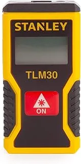 Stanley Tlm-30, 9M Pocket Laser Distance Measure,Stht9-77425, Black/Yellow, 1 Year Warranty