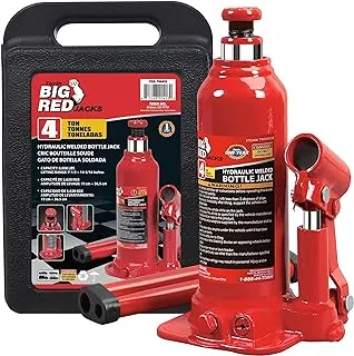 BIG RED Torin T90413 Hydraulic Bottle Jack With Carrying Case, 4 Ton (8,000 Lb) Capacity