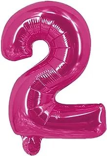 Party Time 2 Number Foil Ballon, Pink