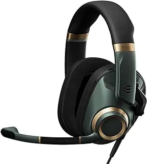 Epos H6 Pro Closed Acoustic Gaming Headset With Mic Over Ear Headset Lightweight Lift To Mute Xbox Headset Ps4 Headset Ps5 Headset Gaming Accessories Wireless Headset Green, Wired
