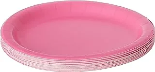 Creative Converting Touch Of Colour Round Lunch Plate 24 Pieces, 7 Inch Diameter, Candy Pink