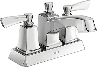 Moen Ws84922 Conway صنبور حمام مركزي بمقبضين مع مجموعة تصريف ، كروم