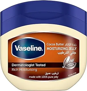 Vaseline Moisturizing Petroleum Jelly, for dry skin, Cocoa Butter, to heal dry and damaged skin, 450ml