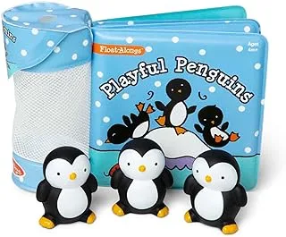 Melissa & Doug Children'S Book - Float-Alongs: Playful Penguins (Bath Book + 3 Floating Penguin Toys)