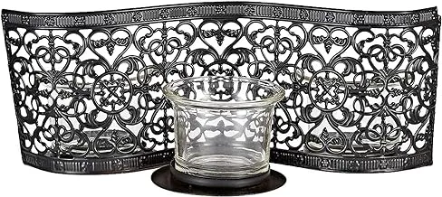 Harmony Glass Candle Holder With Metal Stand