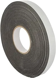 Royal Apex Single Sided Foam Tape Multi-Surface Black Adhesive Weatherstrip Foam Tape Seal Insulation Tape Window Insulation Weather Stripping for Doors, Waterproof, Dustproof, Soundproof (1 Inch)