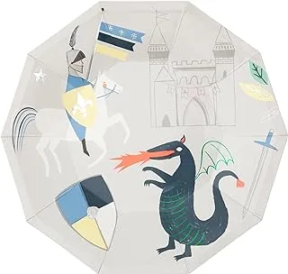 Meri Meri Dragon Knights Plates 8 Pieces, Large