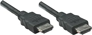 كابل HDMI من مانهاتن ذكر إلى قناة إيثرنت محمية أسود 5 متر