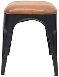 Dubai Garden Centre Iron Leather Stool