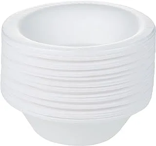 Hotpack Disposable food serving Foam Bowl 12 ounce,25 Pieces - White