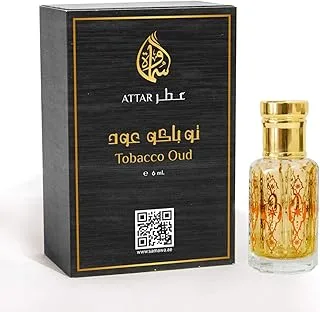 Samawa Tobacco Oud Attar, Concentrated Perfume Oil For Unisex, 6ml