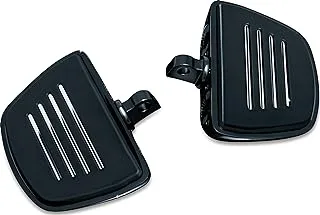 Kuryakyn 7578 Motorcycle Foot Control Component: Premium Mini Board Floorboards With Male Mount Adapters, Gloss Black, 1 Pair