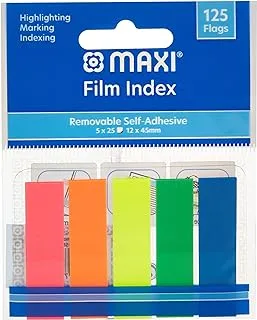 Maxi Self Adhesive Pop Up Flags Flat Shape Assorted Colors 5X25 Flags 125Pc, F125