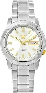 Men's Seiko 5 Automatic Watch with Analog Display and Stainless Steel Strap SNKK09K1