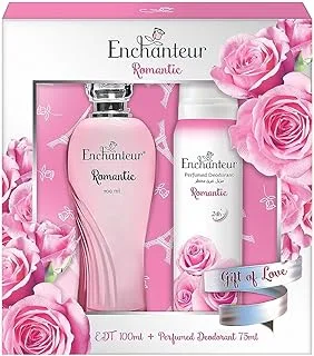 Enchanteur EDT & Perfumed Deodorant Giftpack- Romantic, Gift Of Love, 175 ml