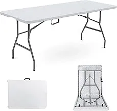 Showay Heavy Duty Folding Catering Outdoor Trestle Table For Dinner And Picnic Party (6Ft)