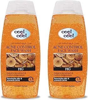 Cool & Cool Acne Control Fig Face Wash 200 ML (Pack of 2) - Fig & Active Magnesium, Refreshing & Revitalizing, for Normal to Combination Skin 400ML