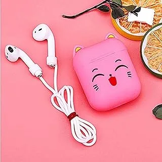 COOLBABY Suitable for Apple wireless bluetooth headset, cat pattern silicone protective cover