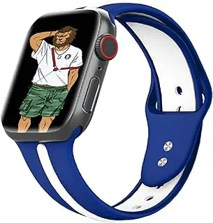 Green Lion Tanoshi Watch Strap for Apple Watch 42/44mm - Blue/White