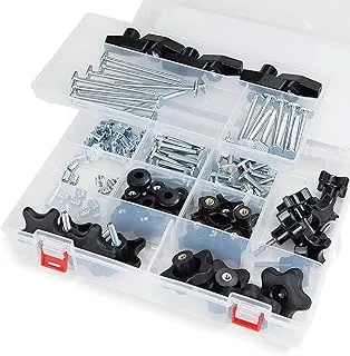 POWERTEC 71128 128 Piece Set T-Track Knob Kit, 5/16