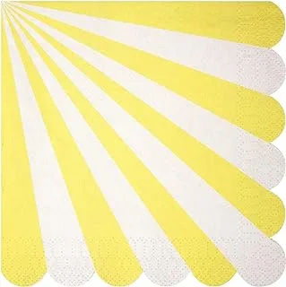 Meri Meri Toot Sweet Napkins 20 Pieces, Large, Yellow