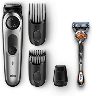 Braun BeardTrimmer BT5065 BeardTrimmer BT5065 Beard Trimmer & Hair Clipper، Mini Foil Shaver Attachment، Black / Silver