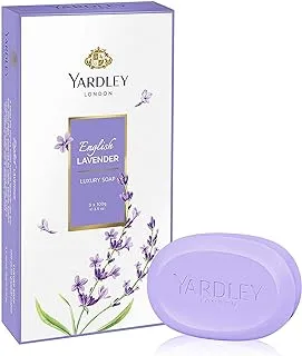 YARDLEY LONDON English Lavender Soap, Long Lasting, Rich And Creamy Lather, Beautiful Scented Fragrance, Lavender Colour, 150 gm , Pack Of 3