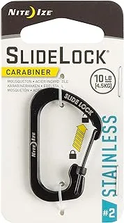 Nite Ize Stainless Steel #2 Slidelock Carabiner, Black