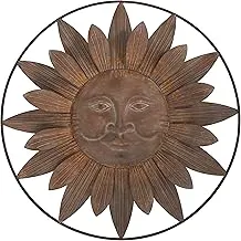 Deco 79 Metal Sunburst Indoor Outdoor Wall Decor with Distressed Copper Like Finish, 30