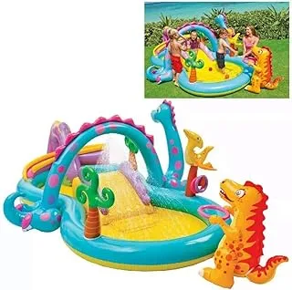 Intex Dinoland Play Center Slide&Pool?Multi-Color?57135