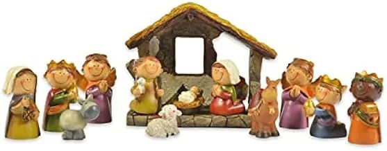 Dubai Garden Centre Children Figures Nativity 12-Pieces Set , Small