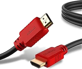 Honeywell HDMI Cable v1.4 with Ethernet, 3D/4Kx2K Ultra HD Resolution, 9.9ft/3 Meter, 10.2 GBPS Transmission Speed, Compatible with All HDMI Devices Laptop Desktop TV Set-top Box Gaming Console-Black