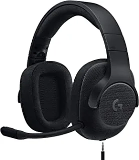 سماعة الألعاب السلكية G433 من لوجيتك ، صوت محيطي 7.1 ، سماعة رأس Dts: X ، برامج تشغيل صوت Pro G مقاس 40 مم ، خفيفة الوزن ، منفذ USB و 3.5 مم ، مقبس صوت ، كمبيوتر / ماك / نينتندو سويتش / PS4 / Xbox One أسود ، 325 G