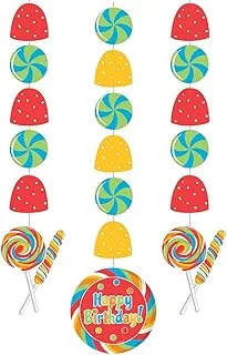 Creative Converting Sugar Buzz Hanging Cut-Outs Set 3 Pieces