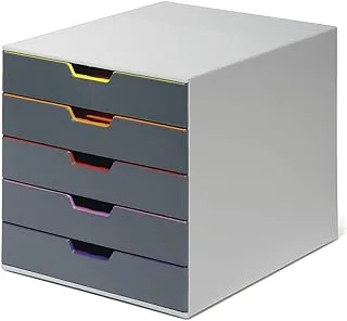 DURABLE Desktop Drawer Organizer (VARICOLOR 5 Compartments with Removable Labels) 11