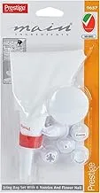 Prestige Icing Bag With 6 Nozzles, White