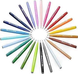 Pentel Calligraphy Brush Sign Pen 24-Pieces, Multicolor