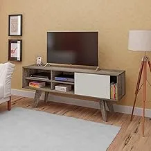 Artely Vip Tv Table For 50 Inch Tv, Cinnamon Brown/ Cinnamon Brown With Off White - W 160 cm X D 40 cm X H 65 cm