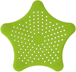 Sink Strainer For Shower Bath Kitchen,Five-Pointed Star Kitchen Anti-Clogging Floor Drain Filter - Green