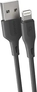 Porodo PVC Lightning Cable 1.2m 2.4A PD-U12LC-BK - Black