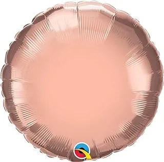 Qualatex Plain Round Foil Balloon, 18-Inch Size, Rose Gold